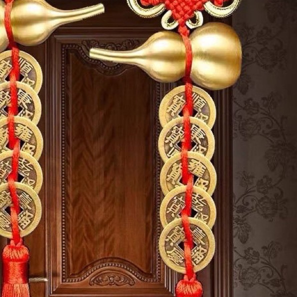 Brass Gourd with Five Emperor Coins